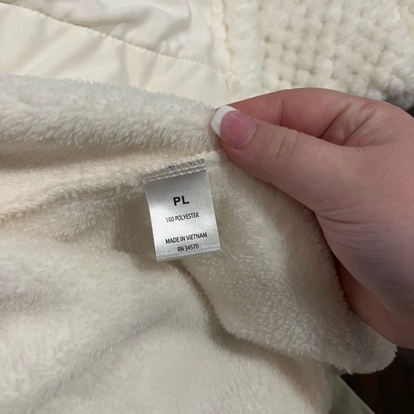 Jason Maxwell Plush Zip Up White Jacket Size L - Picture 6 of 6